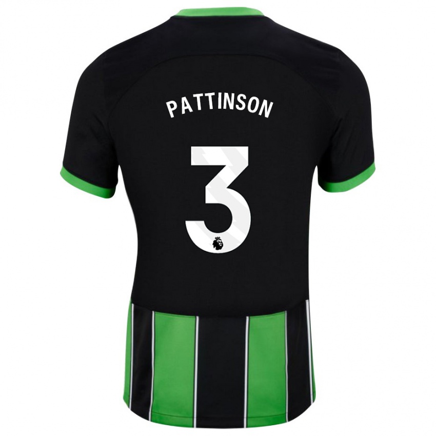 ילדים פופי פטינסון #3 ירוק שחור הרחק ג'רזי 2023/24 חולצה קצרה