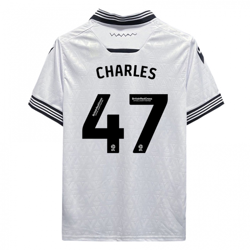 ילדים פירס צ׳ארלס #47 לבן הרחק ג'רזי 2023/24 חולצה קצרה