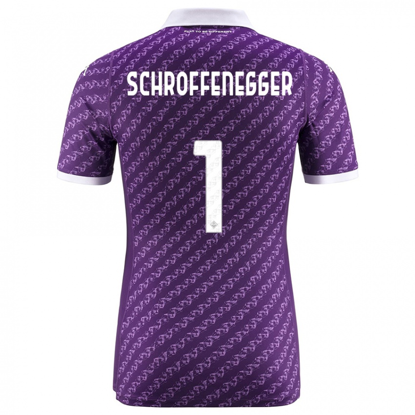 גברים Katja Schroffenegger #1 סִיגָלִית ג'רזי ביתית 2023/24 חולצה קצרה