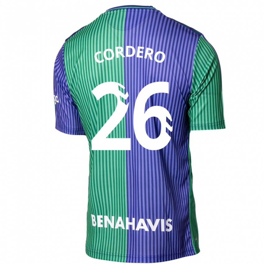 גברים אנטוניו קורדרו #26 ירוק כחול הרחק ג'רזי 2023/24 חולצה קצרה