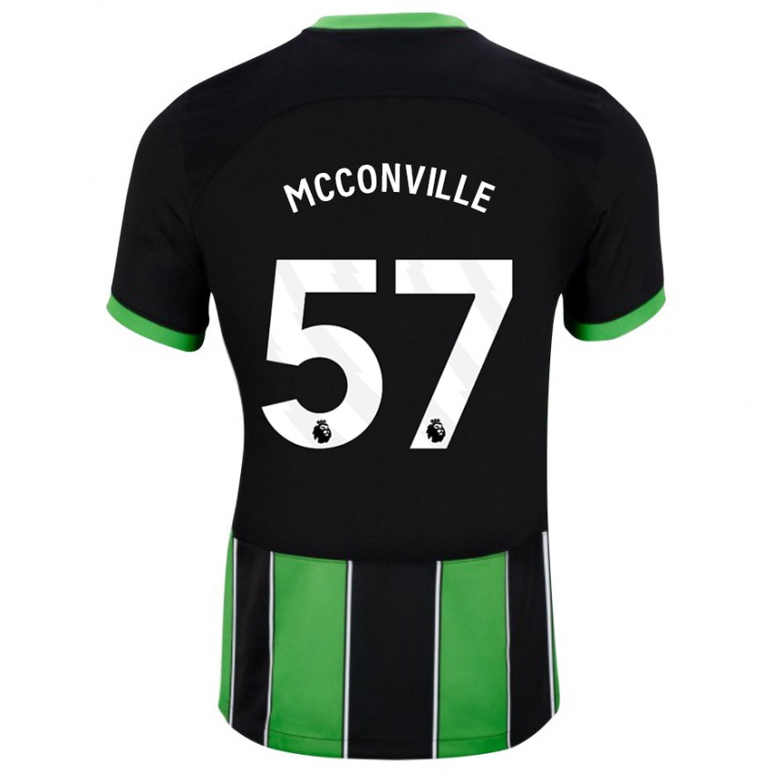 גברים Ruairi Mcconville #57 ירוק שחור הרחק ג'רזי 2023/24 חולצה קצרה