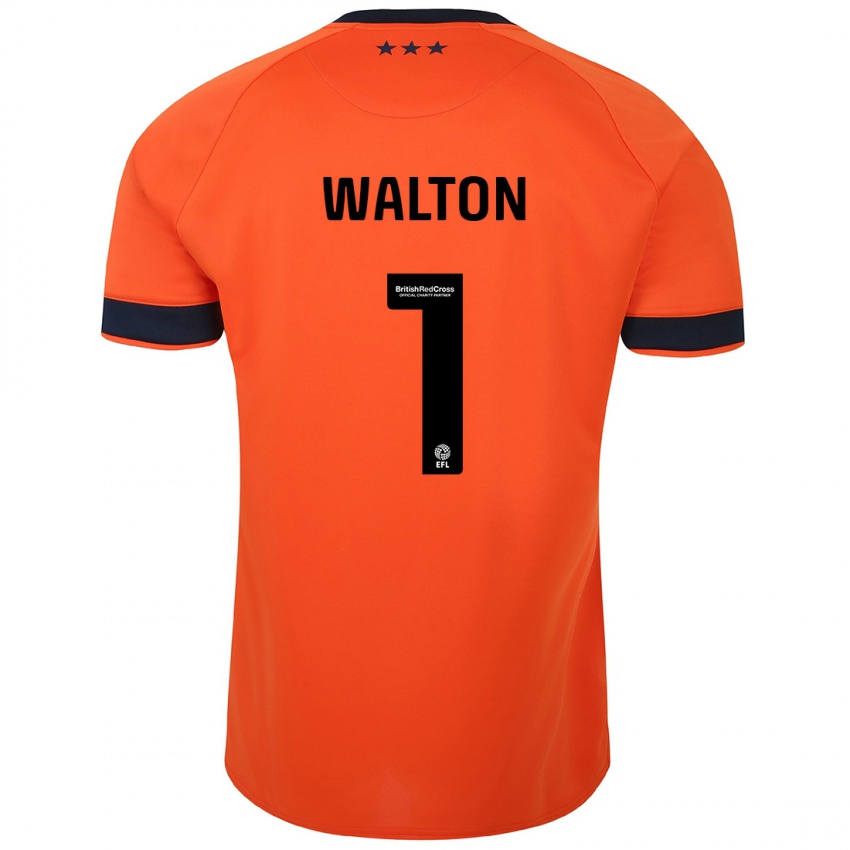 גברים כריסטיאן וולטון #1 תפוז הרחק ג'רזי 2023/24 חולצה קצרה