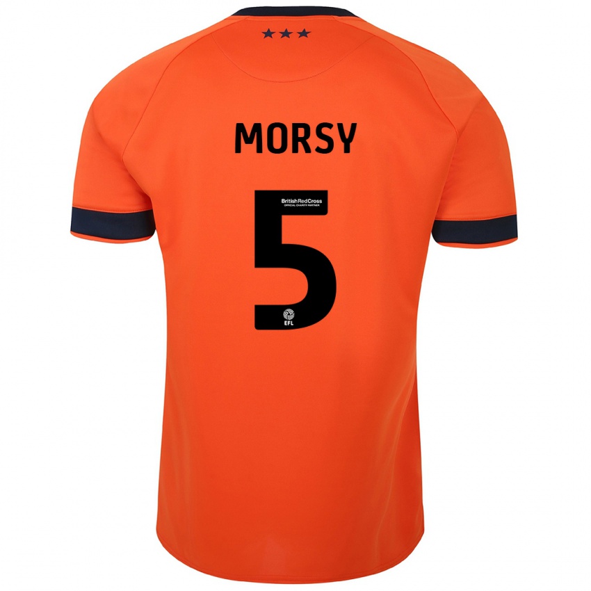 גברים סאם מורסי #5 תפוז הרחק ג'רזי 2023/24 חולצה קצרה