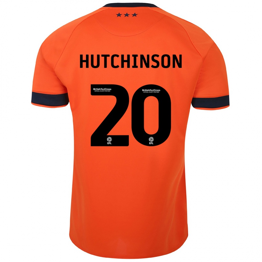 גברים עומרי האצ'ינסון #20 תפוז הרחק ג'רזי 2023/24 חולצה קצרה