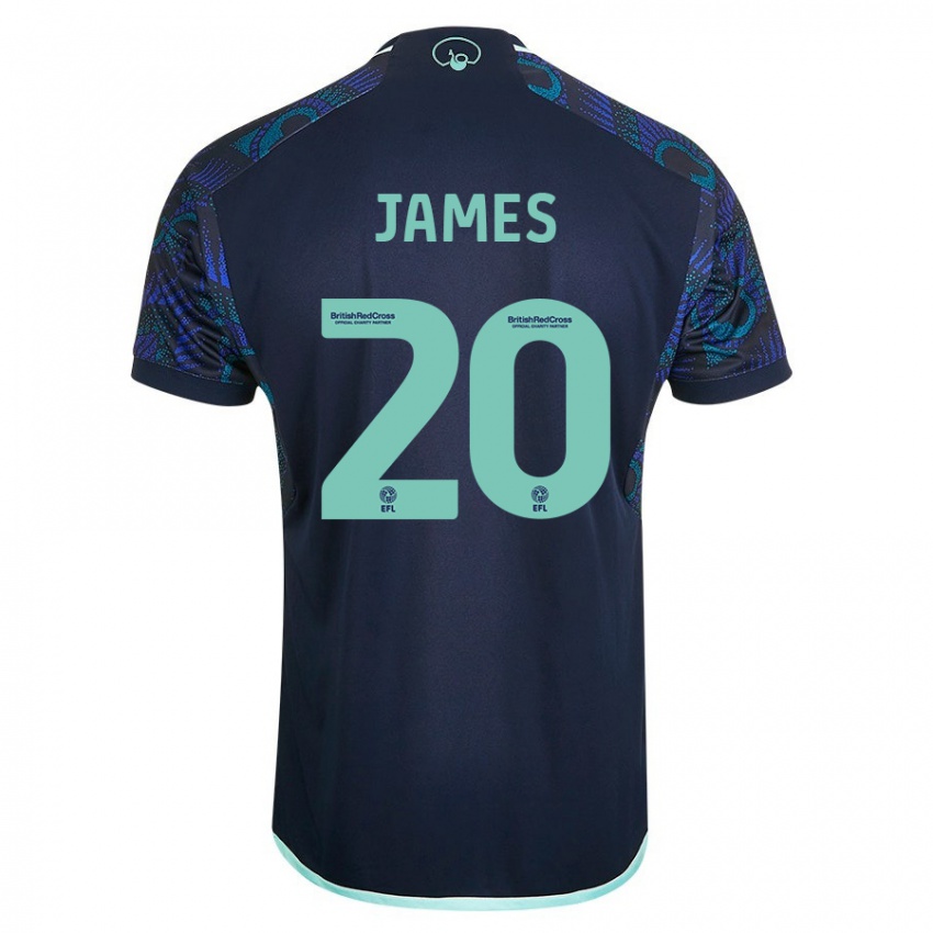 גברים דניאל ג'יימס #20 כְּחוֹל הרחק ג'רזי 2023/24 חולצה קצרה