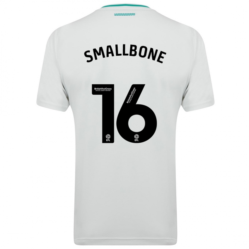 גברים Will Smallbone #16 לבן הרחק ג'רזי 2023/24 חולצה קצרה