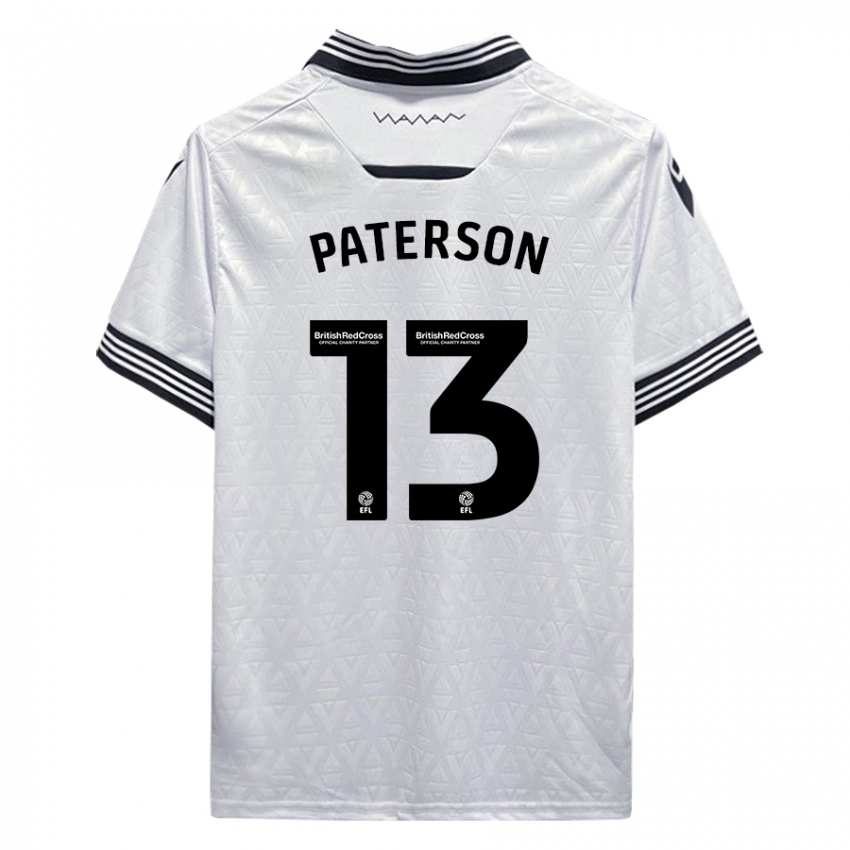 גברים קאלום פטרסון #13 לבן הרחק ג'רזי 2023/24 חולצה קצרה