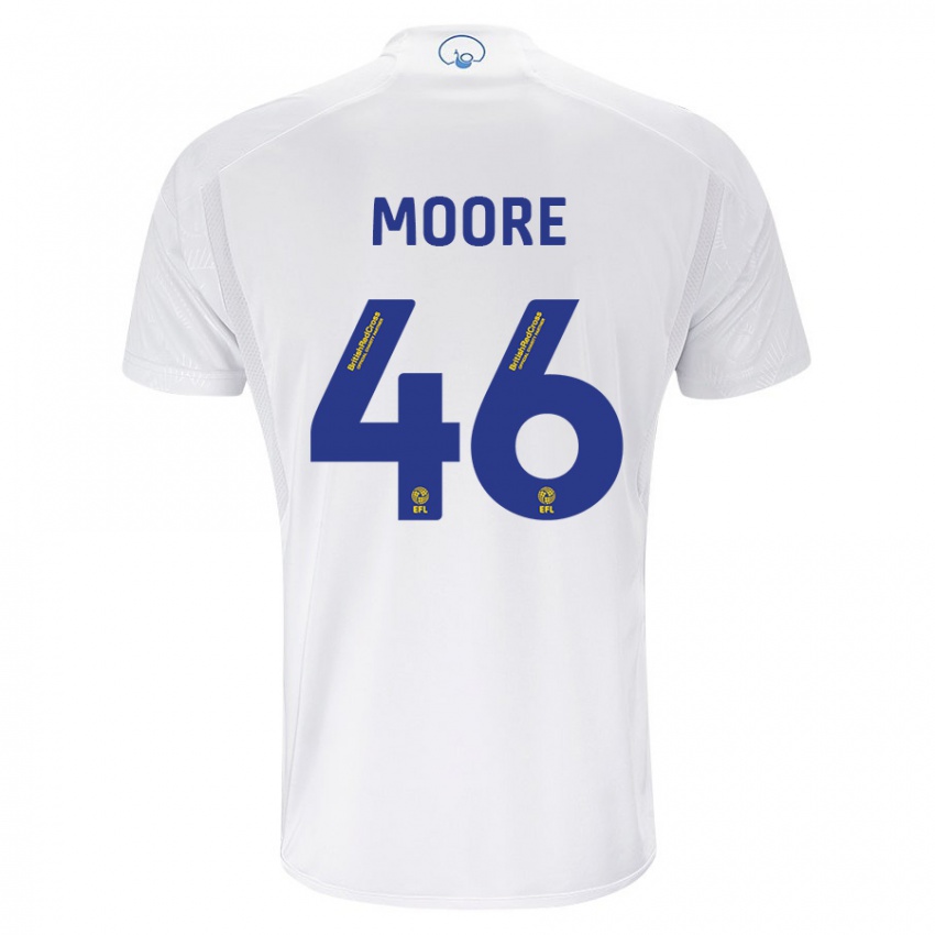 נשים Kris Moore #46 לבן ג'רזי ביתית 2023/24 חולצה קצרה