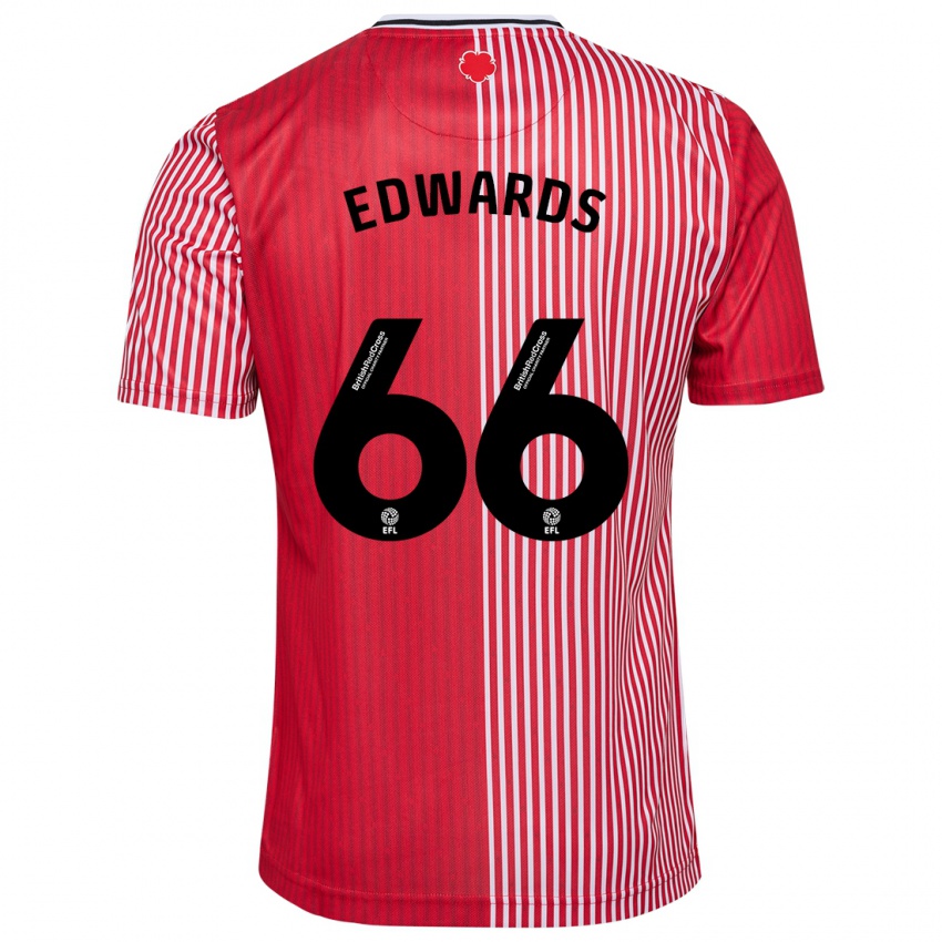 נשים Diamond Edwards #66 אָדוֹם ג'רזי ביתית 2023/24 חולצה קצרה