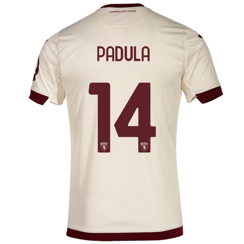 נשים Cristian Padula #14 שמפנייה הרחק ג'רזי 2023/24 חולצה קצרה