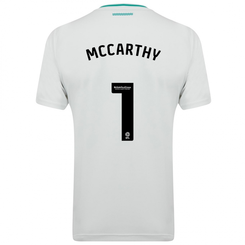 נשים Alex Mccarthy #1 לבן הרחק ג'רזי 2023/24 חולצה קצרה