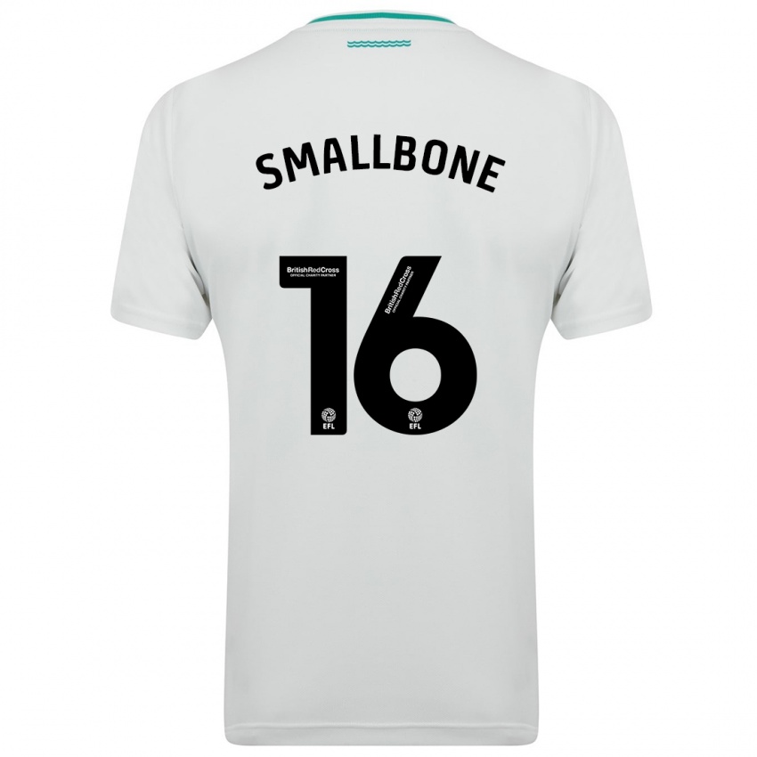 נשים Will Smallbone #16 לבן הרחק ג'רזי 2023/24 חולצה קצרה