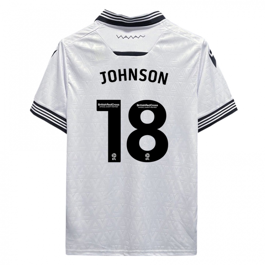 נשים מרווין ג'ונסון #18 לבן הרחק ג'רזי 2023/24 חולצה קצרה