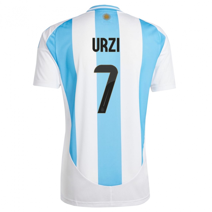 ילדים ארגנטינה אגוסטין אורסי #7 לבן כחול ג'רזי ביתית 24-26 חולצה קצרה