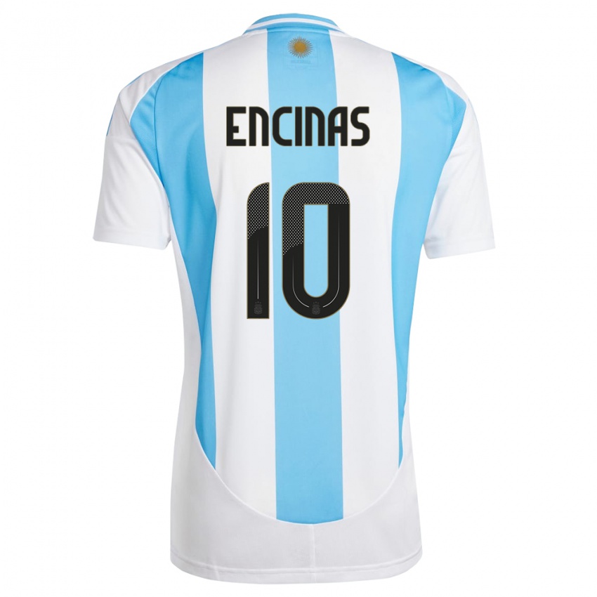 ילדים ארגנטינה אקסל אנסינס #10 לבן כחול ג'רזי ביתית 24-26 חולצה קצרה