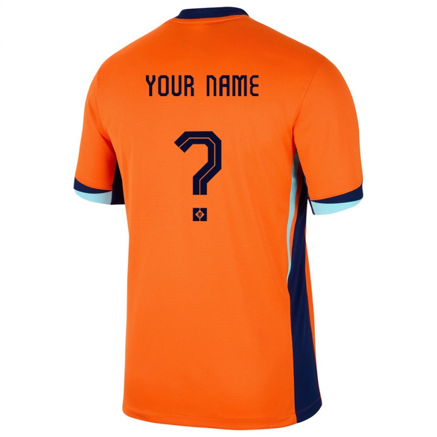 ילדים הולנד השם שלך #0 תפוז ג'רזי ביתית 24-26 חולצה קצרה