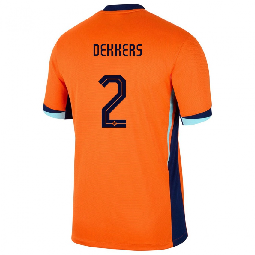 ילדים הולנד סם דקרס #2 תפוז ג'רזי ביתית 24-26 חולצה קצרה