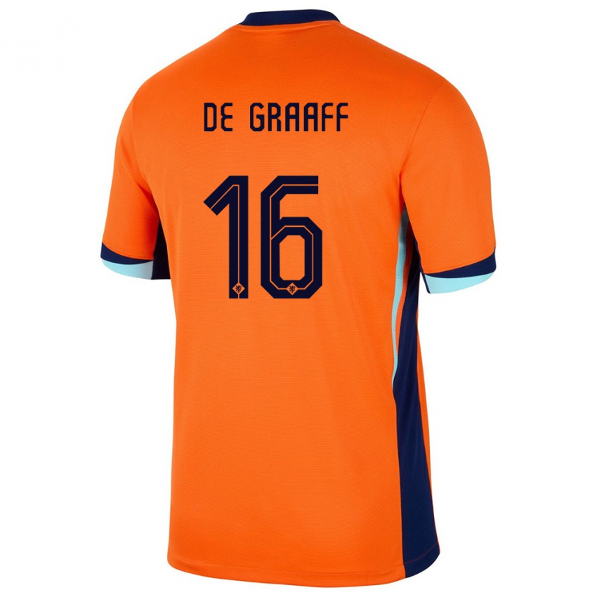 ילדים הולנד טום דה גראף #16 תפוז ג'רזי ביתית 24-26 חולצה קצרה