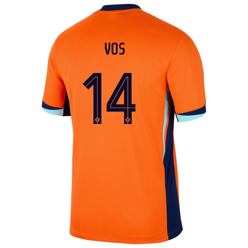 ילדים הולנד סילבנו ווס #14 תפוז ג'רזי ביתית 24-26 חולצה קצרה