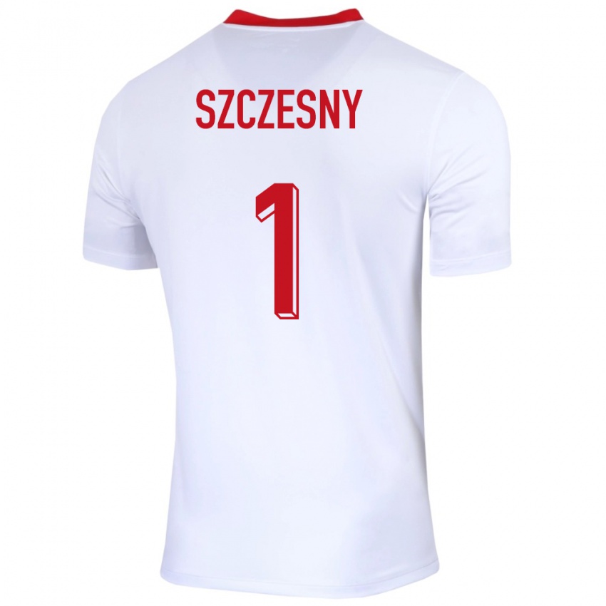 ילדים פולין וויצ'ך שצ'נסני #1 לבן ג'רזי ביתית 24-26 חולצה קצרה