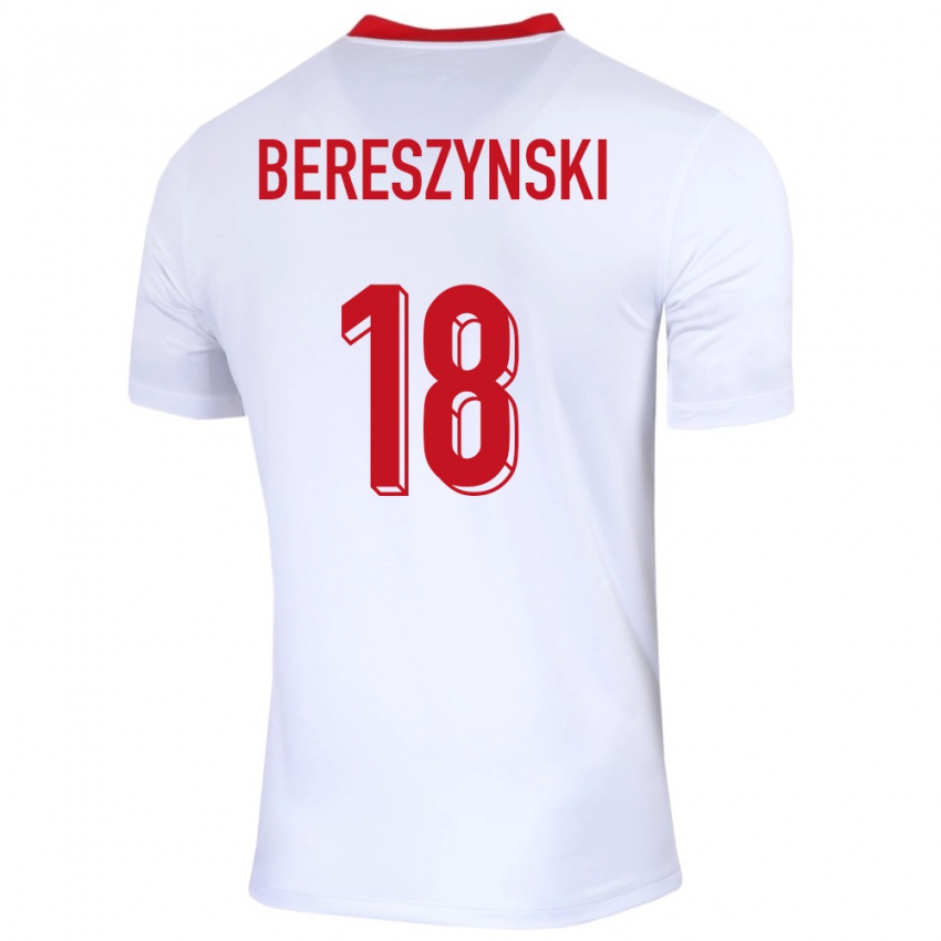 ילדים פולין ברטוש ברשינסקי #18 לבן ג'רזי ביתית 24-26 חולצה קצרה