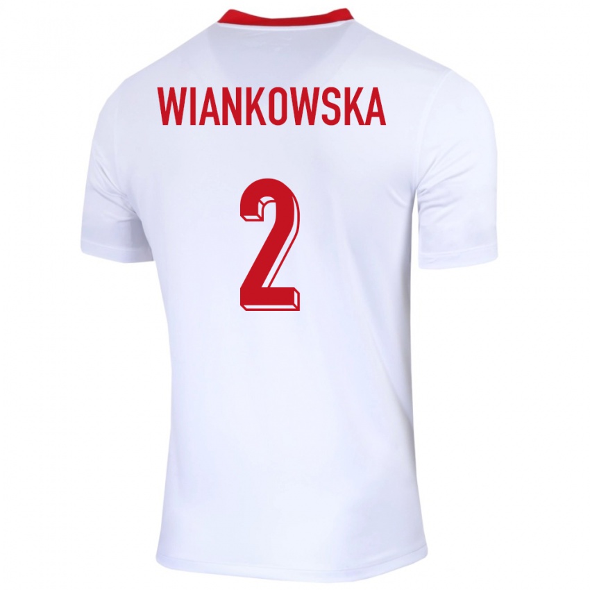 ילדים פולין מרטינה ויאנקובסקה #2 לבן ג'רזי ביתית 24-26 חולצה קצרה