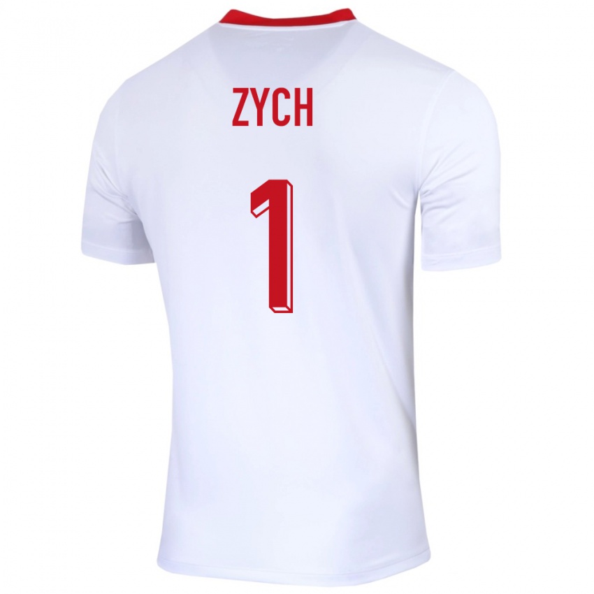 ילדים פולין אוליויאר זיך #1 לבן ג'רזי ביתית 24-26 חולצה קצרה