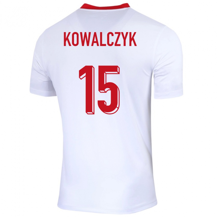ילדים פולין מטאוש קובלצ'יק #15 לבן ג'רזי ביתית 24-26 חולצה קצרה