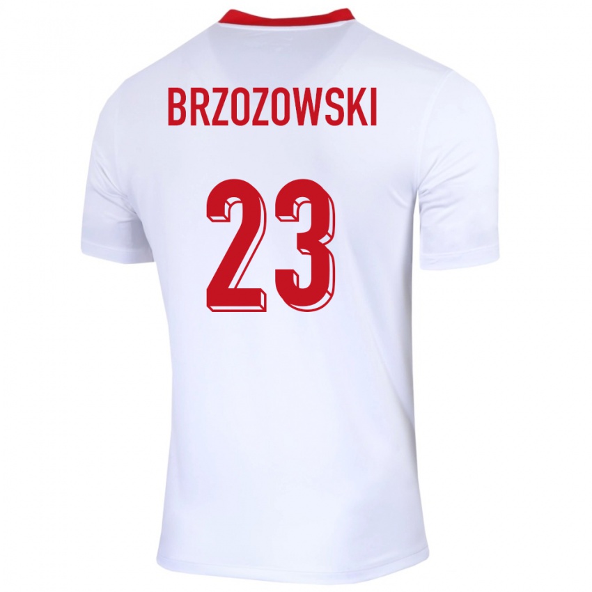 ילדים פולין מילוש בזשאזאווסקי #23 לבן ג'רזי ביתית 24-26 חולצה קצרה