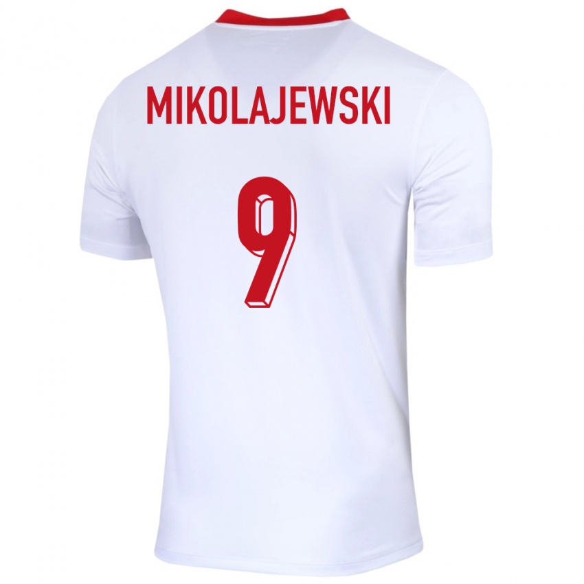 ילדים פולין דניאל מיקולייבסקי #9 לבן ג'רזי ביתית 24-26 חולצה קצרה