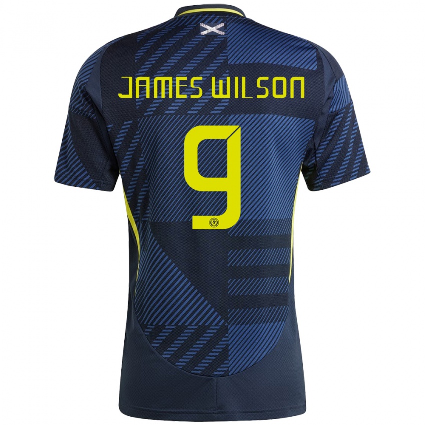 ילדים סקוטלנד James Wilson #9 כחול כהה ג'רזי ביתית 24-26 חולצה קצרה