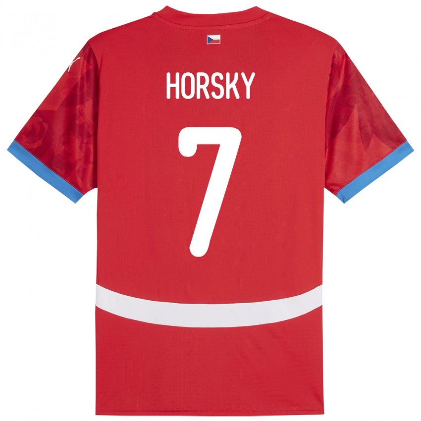 ילדים צ'כיה פיליפ הורסקי #7 אָדוֹם ג'רזי ביתית 24-26 חולצה קצרה