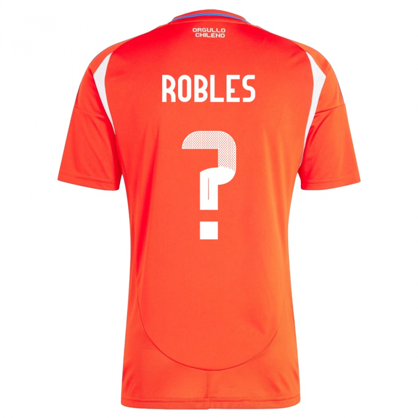 ילדים צ'ילה Diego Robles #0 אָדוֹם ג'רזי ביתית 24-26 חולצה קצרה