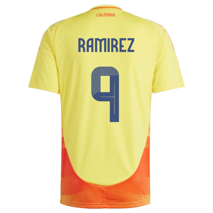 ילדים קולומביה מיירה רמירס #9 צהוב ג'רזי ביתית 24-26 חולצה קצרה