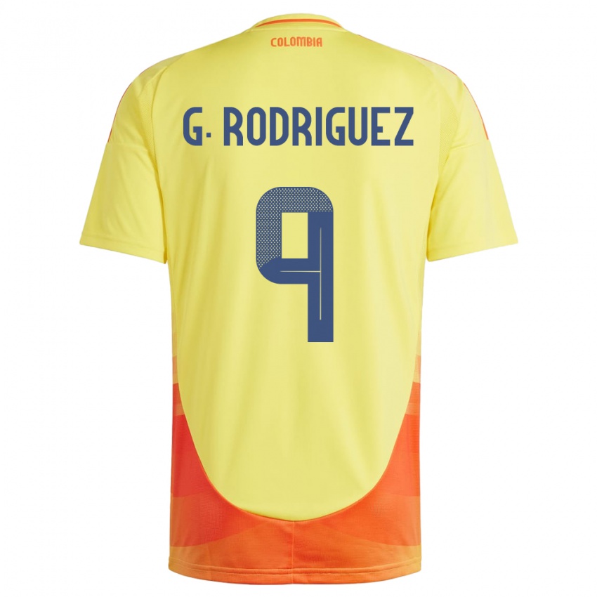 ילדים קולומביה Gabriela Rodríguez #9 צהוב ג'רזי ביתית 24-26 חולצה קצרה