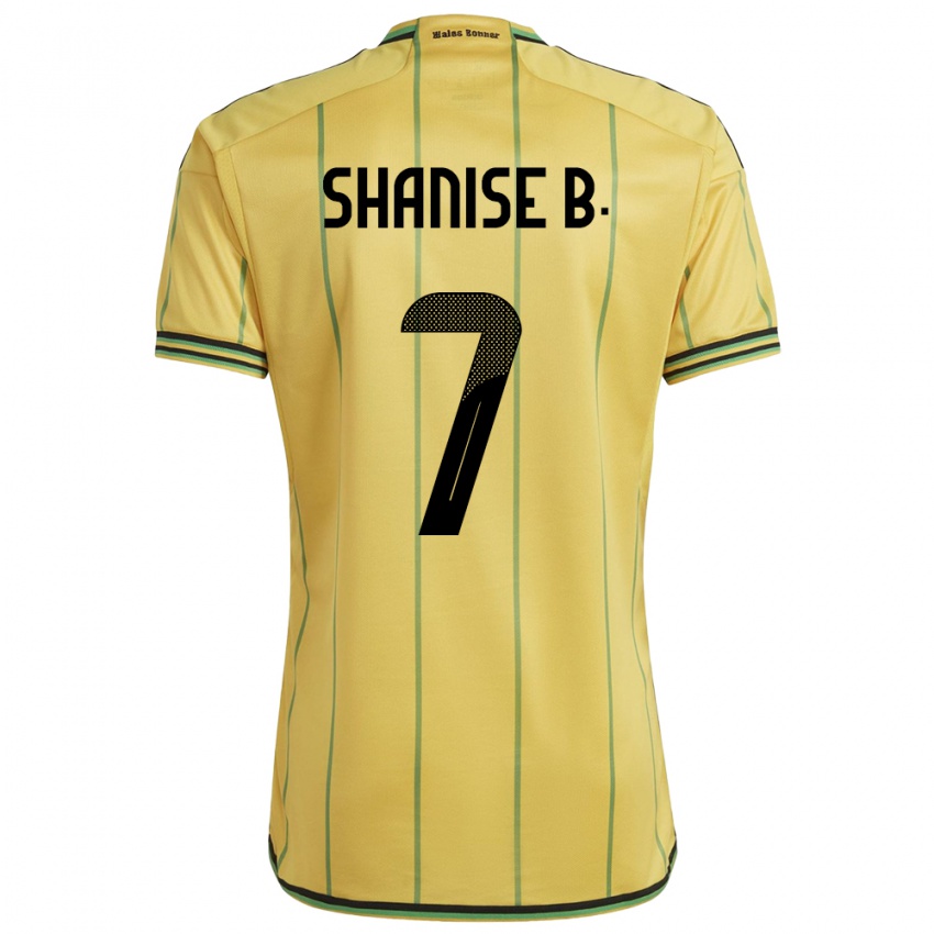 ילדים ג'מייקה Shanise Buckley #7 צהוב ג'רזי ביתית 24-26 חולצה קצרה