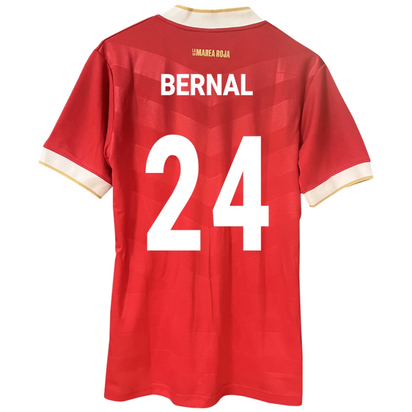 ילדים פנמה Kevin Bernal #24 אָדוֹם ג'רזי ביתית 24-26 חולצה קצרה