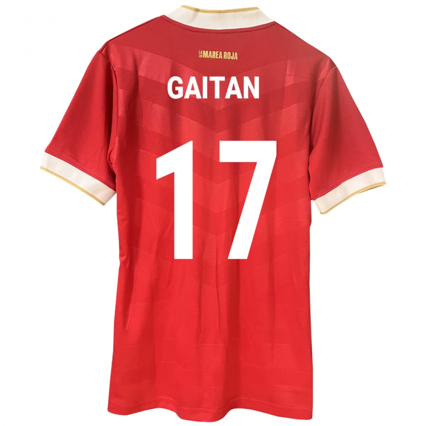 ילדים פנמה Luis Gaitán #17 אָדוֹם ג'רזי ביתית 24-26 חולצה קצרה