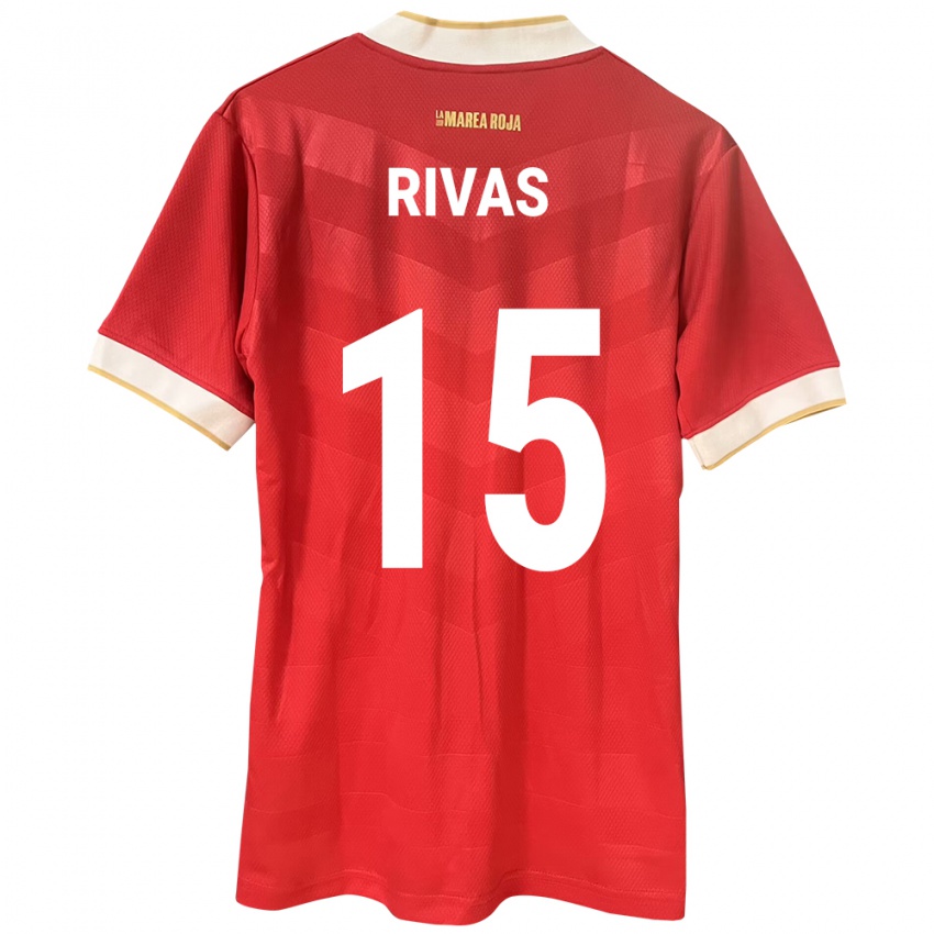 ילדים פנמה Karla Rivas #15 אָדוֹם ג'רזי ביתית 24-26 חולצה קצרה