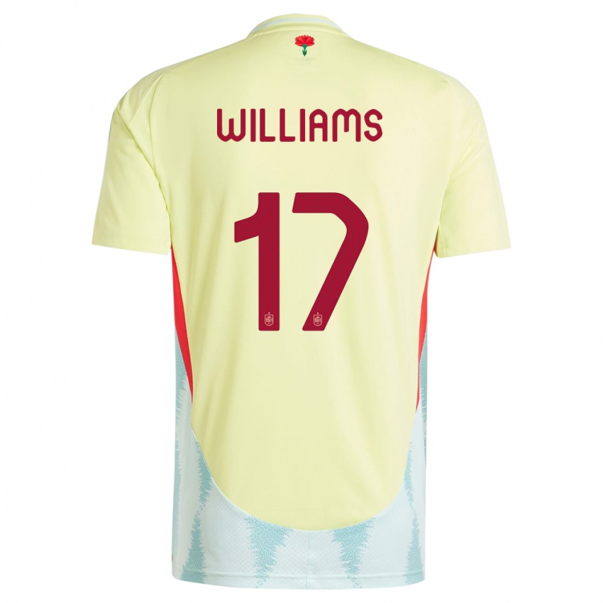 ילדים ספרד ניקו ויליאמס #17 צהוב הרחק ג'רזי 24-26 חולצה קצרה