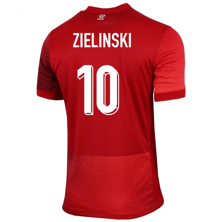 ילדים פולין פיוטר ז'יילינסקיכדורגלן #10 אָדוֹם הרחק ג'רזי 24-26 חולצה קצרה