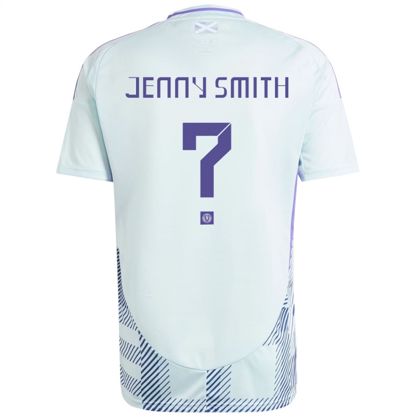 ילדים סקוטלנד Jenny Smith #0 כחול מנטה בהיר הרחק ג'רזי 24-26 חולצה קצרה