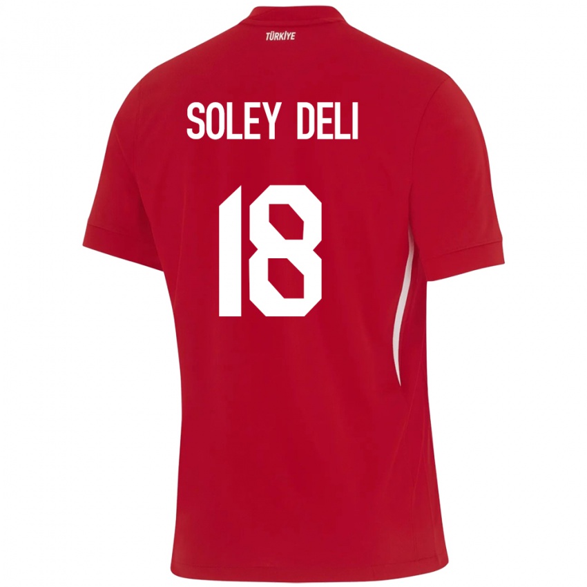 ילדים טורקיה Dilara Soley Deli #18 אָדוֹם הרחק ג'רזי 24-26 חולצה קצרה