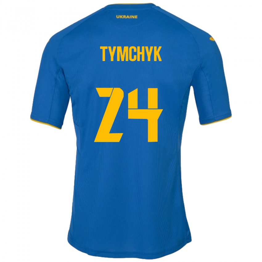 ילדים אוקראינה אולכסנדר טימצ'יק #24 כְּחוֹל הרחק ג'רזי 24-26 חולצה קצרה