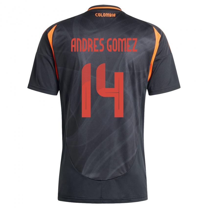 ילדים קולומביה אנדרס גומס #14 שָׁחוֹר הרחק ג'רזי 24-26 חולצה קצרה
