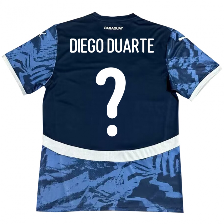 ילדים פרגוואי Diego Duarte #0 כְּחוֹל הרחק ג'רזי 24-26 חולצה קצרה