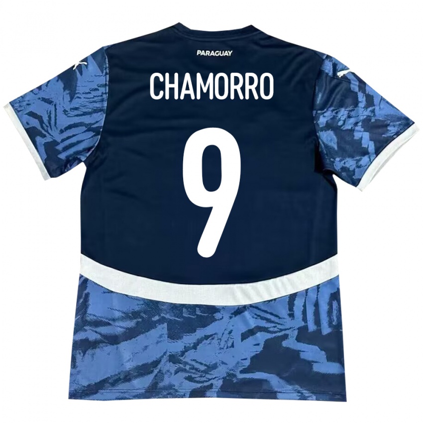 ילדים פרגוואי Lice Chamorro #9 כְּחוֹל הרחק ג'רזי 24-26 חולצה קצרה