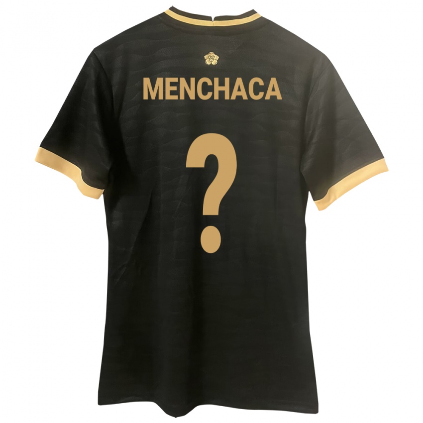 ילדים פנמה Yamell Menchaca #0 שָׁחוֹר הרחק ג'רזי 24-26 חולצה קצרה