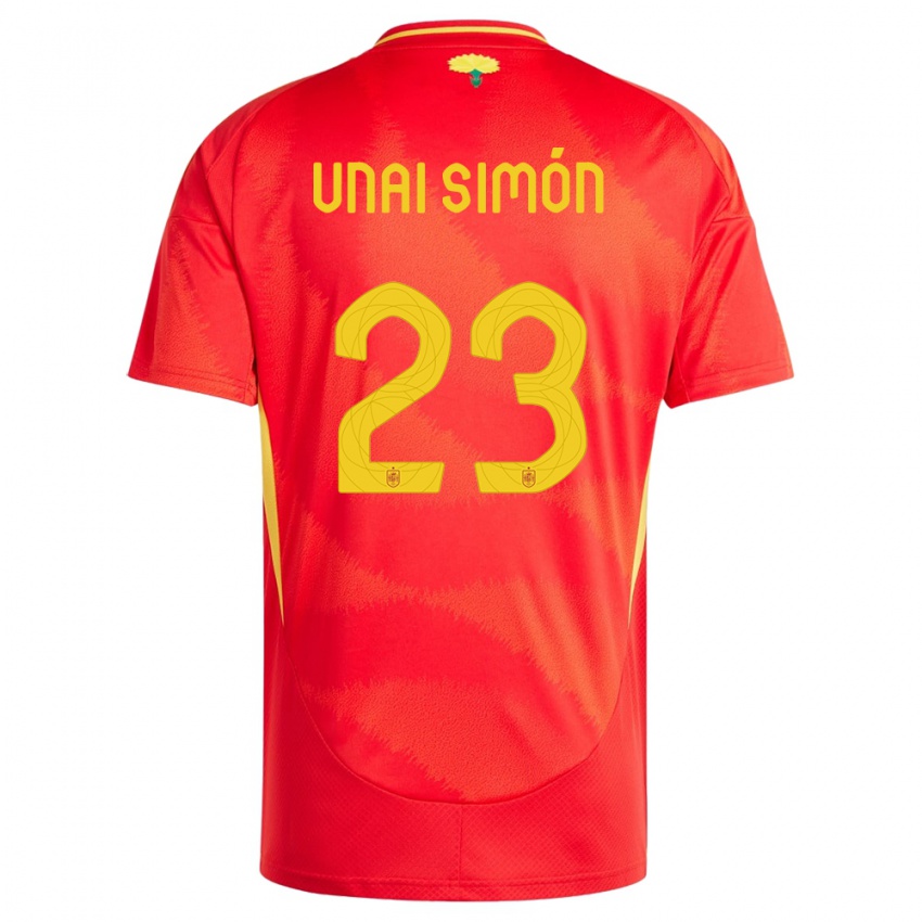 גברים ספרד אונאי סימון #23 אָדוֹם ג'רזי ביתית 24-26 חולצה קצרה