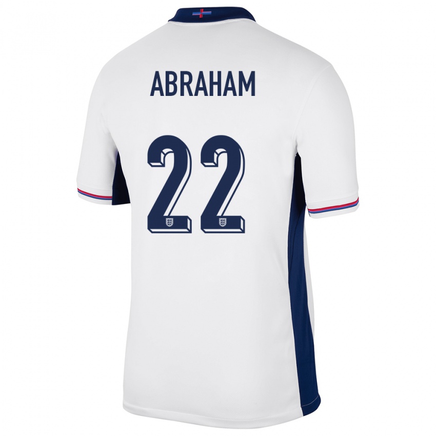גברים אנגליה תמי אברהם #22 לבן ג'רזי ביתית 24-26 חולצה קצרה